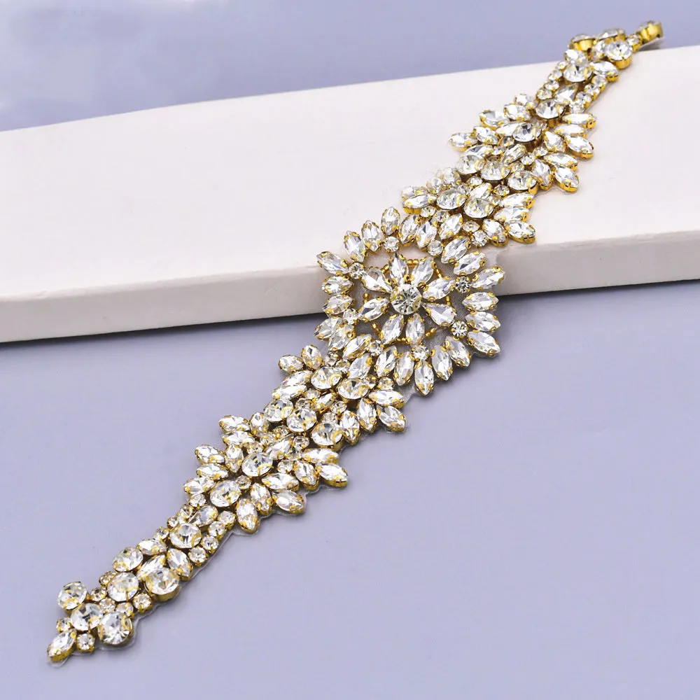 Crystal rhinestone applique is a beautiful touch for the big days