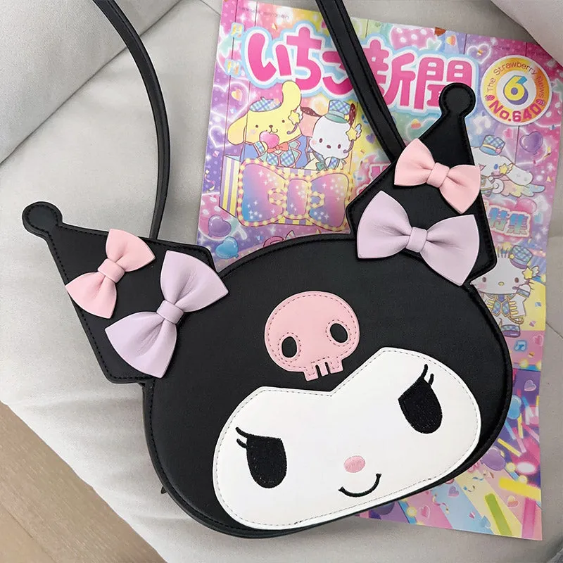 Kawaii Black Sanrio Kuromi Crossbody Bag