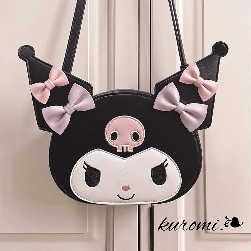 Kawaii Black Sanrio Kuromi Crossbody Bag