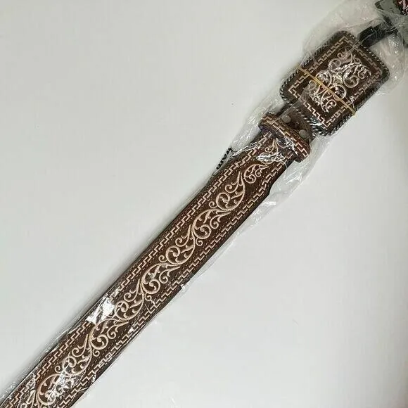 Nocona Belt Co. Western Men's Embroidered Belt Size 40
