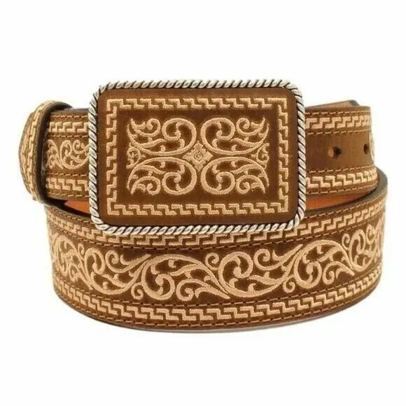 Nocona Belt Co. Western Men's Embroidered Belt Size 40