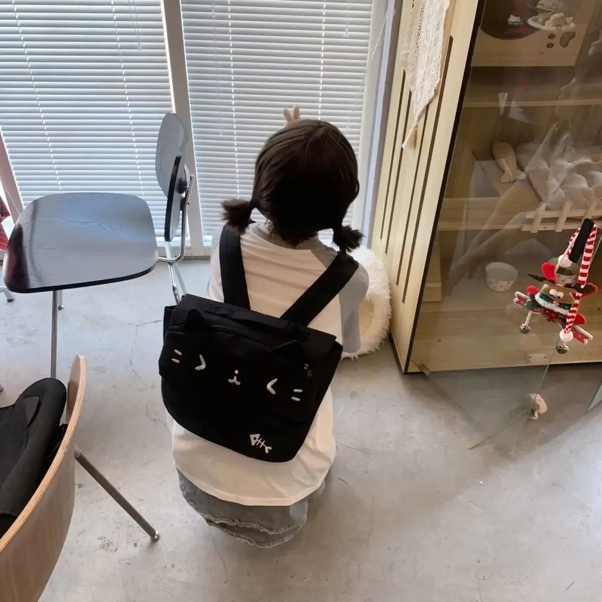 Uakiss Canvas Womens Backpack Cute Cartoon Japanese Style Fashion Y2k Casual Backpacks Kawaii Original Female Korean Popular Bag
