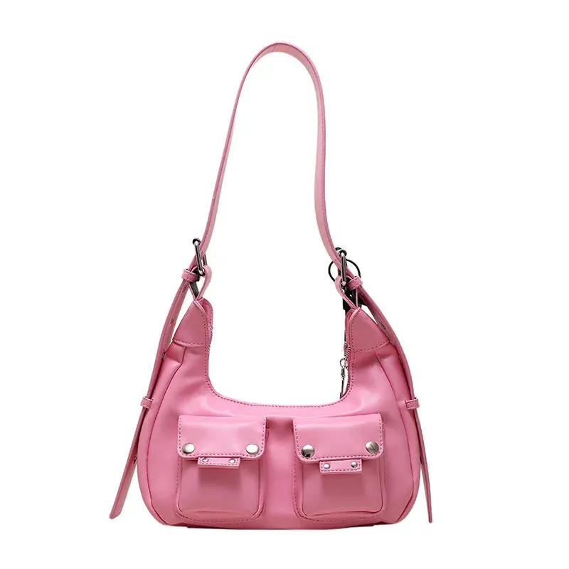 UAKISS  -  PU Leather Shoulder Messenger Bag Women Causal Luxury Handbags and Purse Female Designer Hobos Bag Small Brand Crossbody Bags