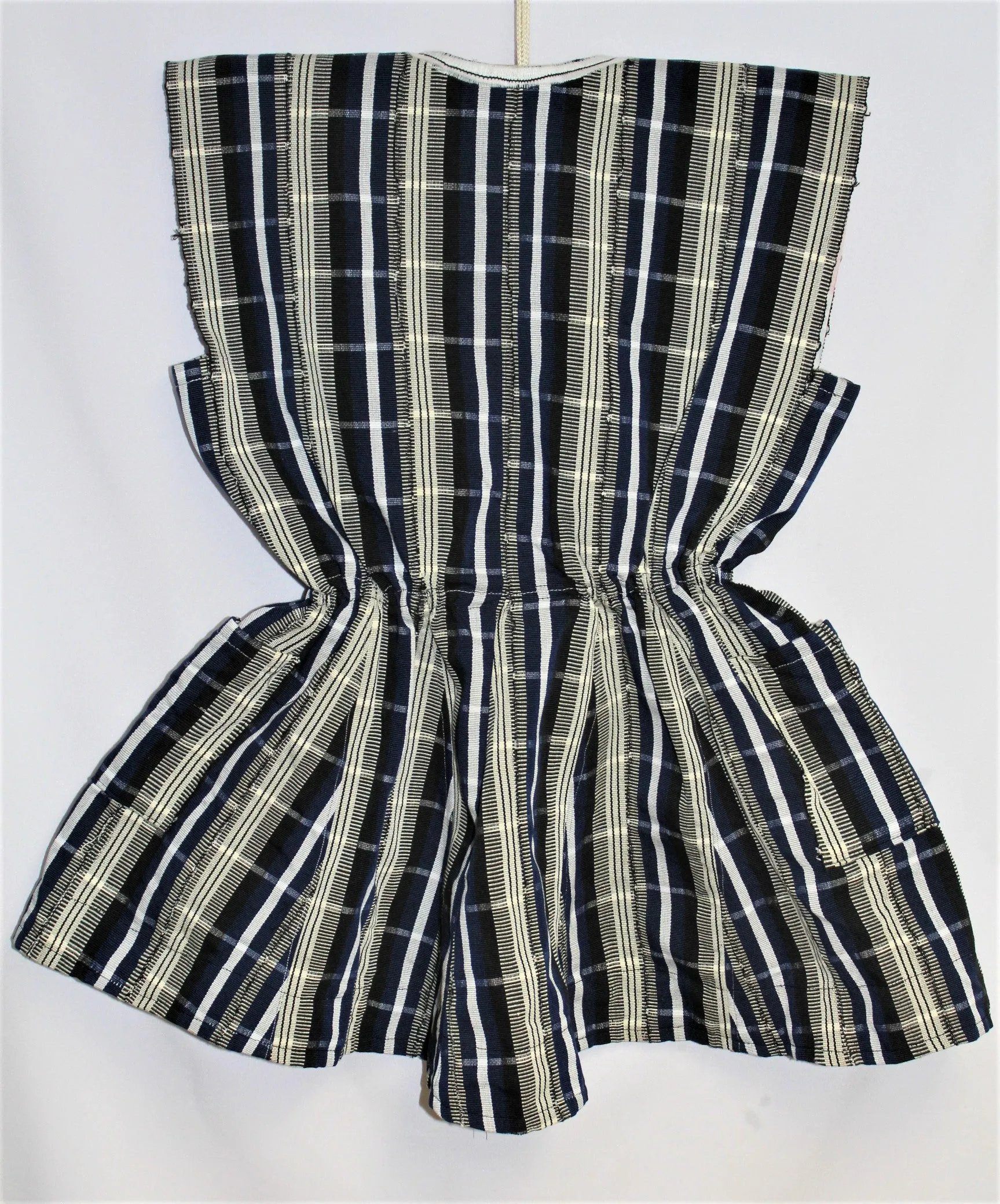 Women's Batakari Blouse - Black Stripe