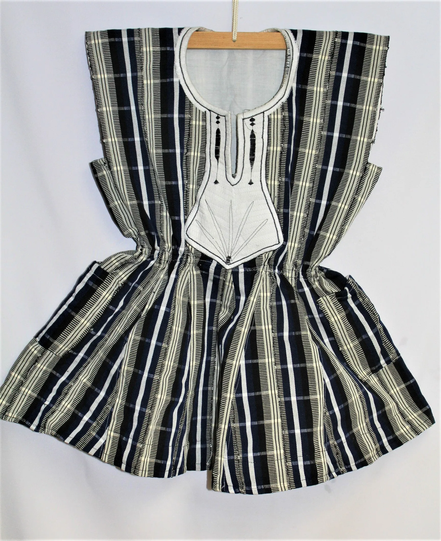 Women's Batakari Blouse - Black Stripe